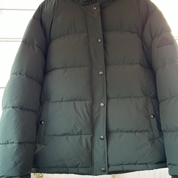 Alpine North - Forillon Vegan Down Short Quilted Puffer Jacket - Deep Green 1X - Picture 5 of 17